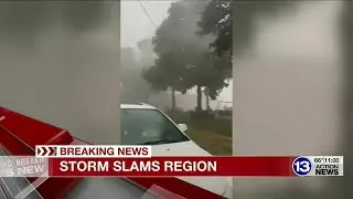 Storms slam northwest Ohio, southeast Michigan on Sunday