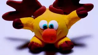 Лепим Смешарика Лосяша из пластилина. DIY