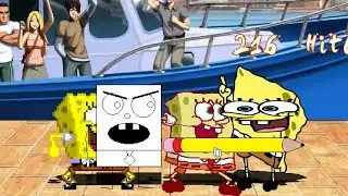 3 SPONGEBOBS & A DOODLEBOB vs FNF SPONG - THE MAD SPONGEBOB | AMAZING EPIC FIGHT! | FUNNY GAMING