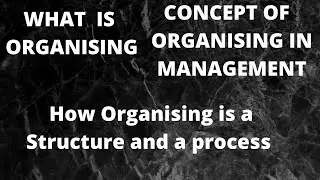 What is Organising / Concept of Organising / Define Organising in management