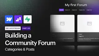 Categories & Posts | Building a community forum Part 3