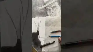 Ritratto TEX WILLER time laps parte 5 matita su carta