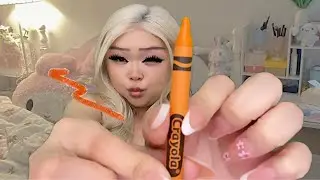 ASMR zooted girl does your makeup with crayons🤡🖍️(realistic)