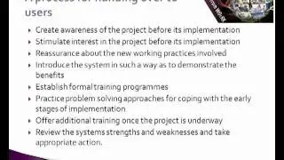 Project Management - Handing over the project, close down and  knowledge capture