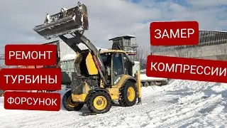 Repair of turbines and injectors on a volvo bl71b backhoe loader.