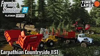 АРЕНДА ЛЕСНОГО КОМБАЙНА и ЛЕСОЗАГОТОВКА | FS22 | Carpathian Countryside - Timelapse #31