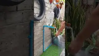 He fix PVC pipe low pressure water 