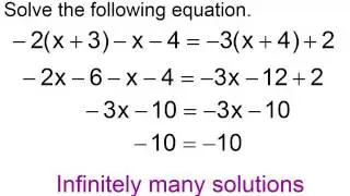 Intermediate Algebra - Lesson 5 - Solving Advanced Linear Equations & Absolute Value Equations