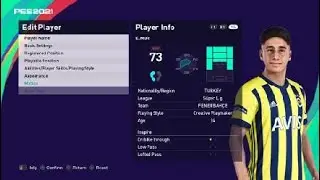 Emre mor face e football pes 2021 Fenerbahce
