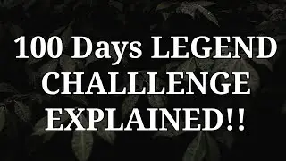 GIVE THE GREATEST COMEBACK!!! #100DaysLegendChallenge