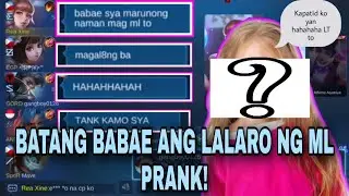KAPATID KO NA BABAE ANG MAG LALARO NG ML PRANK | MOBILE LEGENDS PRANK