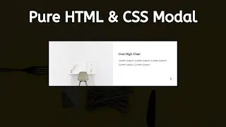 Pure HTML and CSS Modal [2020]