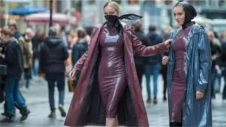 Latex Rainwear and Headscarf