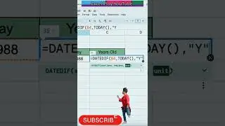 You'll Never Believe This Super trick for calculate how you are old in excel Fact #excel #shorts
