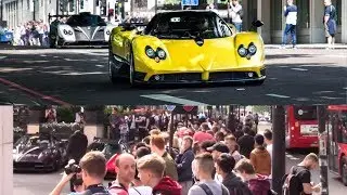 7 PAGANIS CAUSE CHAOS IN LONDON HYPERCAR TAKEOVER!! Also Koenigsegg, Apollo IE, Veyron and more.
