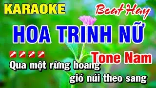 Karaoke Hoa Trinh Nữ (Beat Hay) Nhạc Sống Tone Nam | Hoài Phong