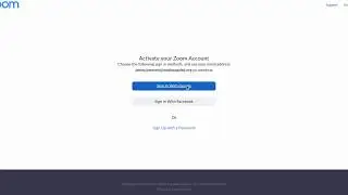 How to Activate your Zoom Account