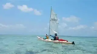 kayak sailing in Belize