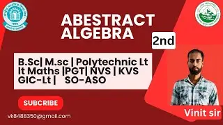 Abstract Algebra for polytechnic lecturer, Lt math's, ASO |B.Sc| M.Sc Solution