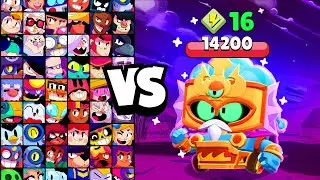 POSEIDON R-T vs ALL BRAWLERS! With 16 POWER-UPs! | Brawl Stars