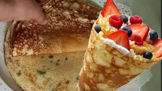 Göz göz pişen ,yumuşacık esnek krep yapımı, 4 kişikik krep tarifi, nasıl yapılır ? 