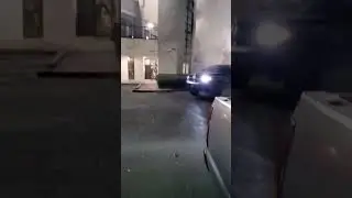 Dodge Cumins does a crazy burn out