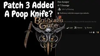 BG3: I Tried To Use The Sussur Bark On The Poo-Scraper And Nothin Happened! (Sussur Weapon Tutorial)