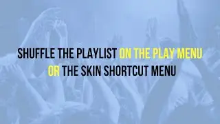 Shuffle the playlist on the play menu shortcut key in window media player