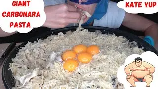 WHAT I EAT TO BECOME A SUMO WRESTLER : GIANT CARBONARA PASTA