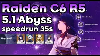 Raiden C6 R5 5.1 Spiral Abyss Speedrun 35s