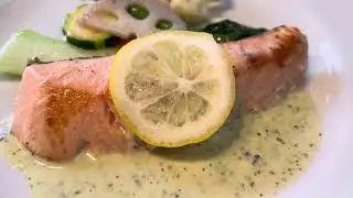Salmon /Basil cream sauce