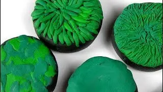 Grass from plasticine on the bases.