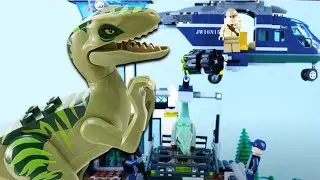 LEGO Jurassic World Velociraptor Rescue STOP MOTION LEGO Dinosaur Robbery | LEGO | Billy Bricks