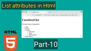 List attribute in HTML.