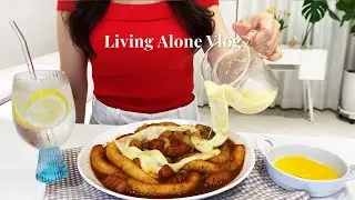 🥔 How to make tteokbokki rice cake with potatoes, making yupgi tteokbokki, Home Cafe Green Tea Toast