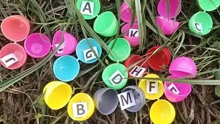 egg....!telur warna pintar abjad dalam telur, belajar mengenal huruf