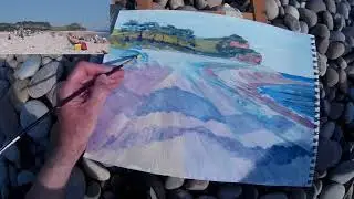 Painting crowds at beach painting part 3