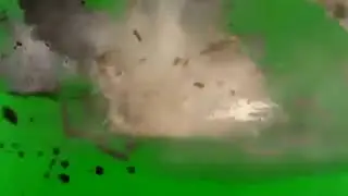 green screen bom fire in used // Gn screen
