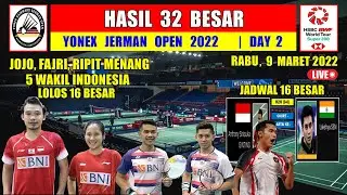 Hasil Yonex Jerman Open 2022 hari Ini ~ Jonatan Christie Menang ~ 5 Wakil Indonesia Lolos 16 Besar
