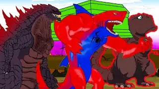 Shin Godzilla vs Mecha Godzilla, DINOSAURS T-REX vs CROCOZILLA -Coffin Dance Meme Cover