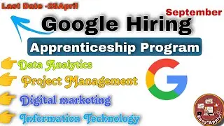 Google Apprenticeship September 2023 Start | Google Hiring | Google Online Challenge