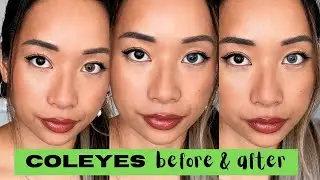 Coleyes Colored Contact Lenses for Dark Brown Eyes Review | Before & After