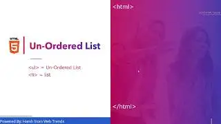 How to create a UnOrder List in HTML 🔥🔥🔥
