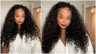 Beautiful Glueless 360 Waterwave Lace Wig | Install and Style | ft. YMYHAIR
