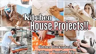 NEW HOUSE PROJECTS 2023 :: Kitchen Renovation DIY Backsplash, Under Cabinet Lighting & More