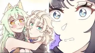 100%  CAT Sucrose💕😽 ! Genshin Impact Comic 😳😳|| Comic Dub By Mi Meme