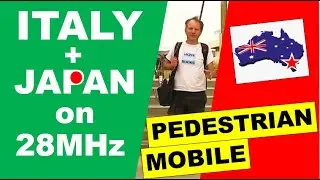 Italy and Japan 28 MHz DX pedestrian mobile