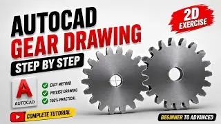 2D Gear Rotation | 2D Gear Rotate Motion | Gear Animation In Autocad | Solid cadd Creo