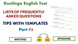 Duolingo English Test-  All writing and Speaking tests with -Template and Answer- Part 2