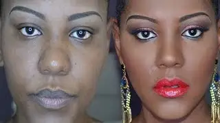Makeup Transformation - Maquiagem Pele Negra